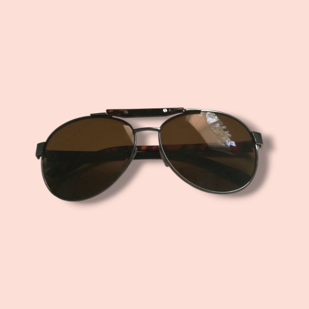 Brown aviator sunglasses